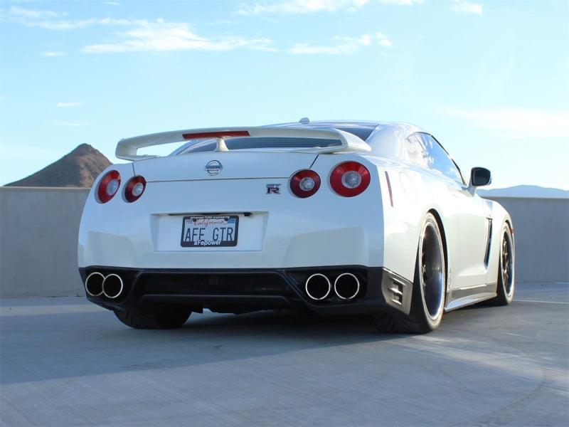 aFe Takeda 3in Stainless Steel Exhaust Cat-Back 2009-2014 Nissan GTR V6 3.8L Carbon Fiber Tips
