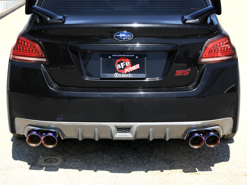 aFe Subaru WRX/STi 2015-2021 H4-2.0/2.5L Takeda 3in to 2-1/2in Stainless Steel Cat-Back Exhaust with Blue Flame Tip - photo 6