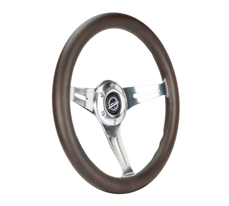 NRG Classic Wood Grain Wheel - 350mm 3 Chrome Silver Spokes Oak Color Wood (ST-015SL-OAK) - photo 2
