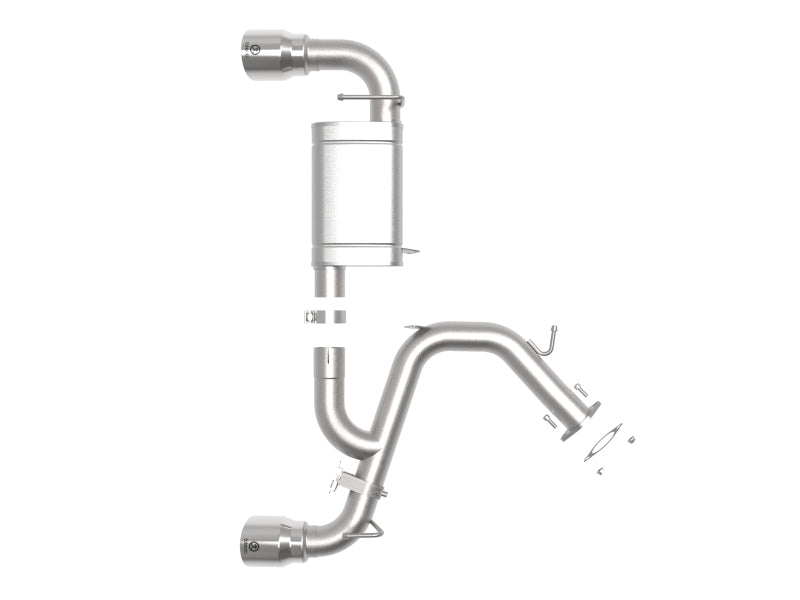 aFe Power Axle-Back Exhaust - 2019-2020 Hyundai Veloster N L4-2.0L with Polished tips - photo 3