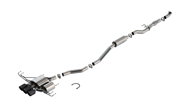 Borla 2023 Honda Civic Type R MT ATAK Cat-Back Exhaust with 4in Black Anodized Carbon Fiber Tips