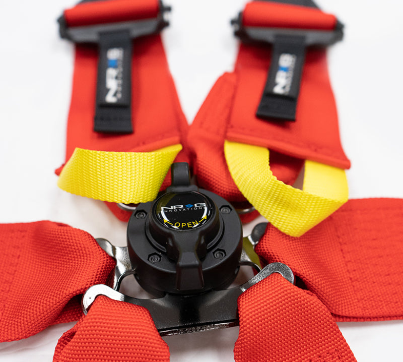 NRG FIA 6-Point 2in. Shoulder Belt for HANS Device/ Rotary Cam Lock Buckle/ 3in. Waist Belt - Red (SBH-HRS6PCRD) - photo 3