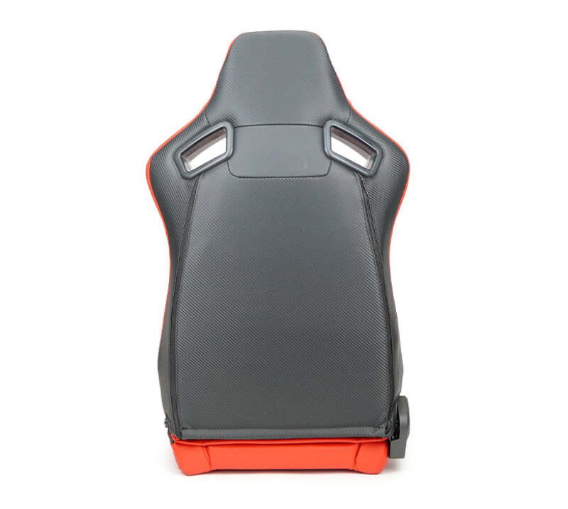 NRG Omega Reclinable Racing Seat (Pair) Red with Black Carbon Vinyl Back (RSC-750RD/BK L/R) - photo 5