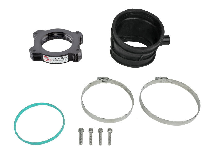 aFe 2020 Vette C8 Silver Bullet Aluminum Throttle Body Spacer / Works With aFe Intake Only - Black (afe46-34023B) - photo 3