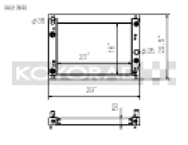 Koyo 2005-2013 Chevrolet Corvette C6 Radiator - part drawing