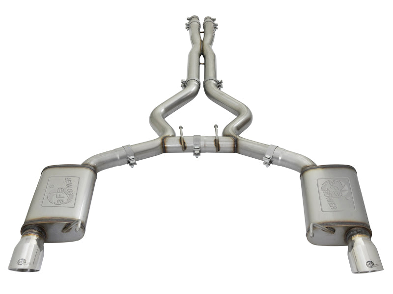 aFe MACH Force-Xp 3in 304 Stainless Steel Cat-Back Exhausts with Polished Tips 2015-2017 Ford Mustang GT V8-5.0L/V6-3.7L - photo 2