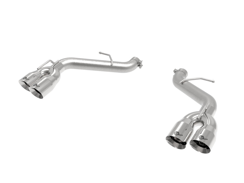aFe POWER MACH Force-Xp 3in Axle-Back Exhaust 2016-2020 Chevrolet Camaro SS V8 6.2L without Mufflers - Polished - photo 2