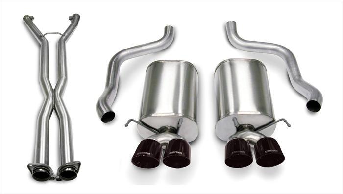CORSA Performance 2006-2008 Corvette C6 Sport Cat-Back Dual Rear Exit with 3.5in Black PVD Tips - photo 4