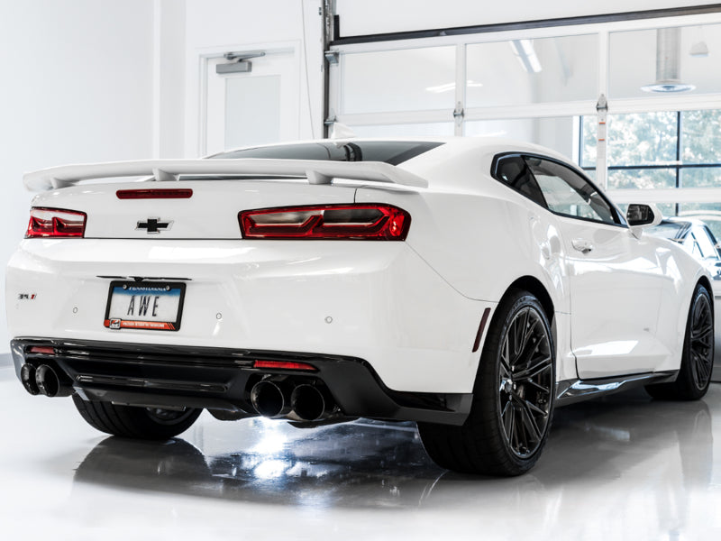 AWE Tuning 2016-2024 Chevrolet Camaro SS Non-Res Cat-Back Exhaust - Touring Edition (Quad Diamond Black Tips) - photo 2