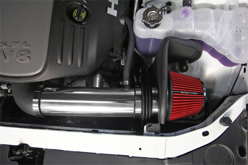 Spectre 2011-2017 Dodge Challenger/Charger 5.7L V8 Air Intake Kit - Polished w/Red Filter (spe9036) - photo 5