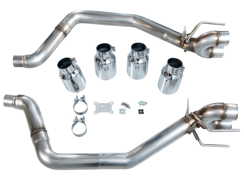 AWE Tuning 2005-2007 C6 Chevrolet Corvette 6.0L Track Edition Axle-Back Exhaust with Chrome Silver Tips - photo 6