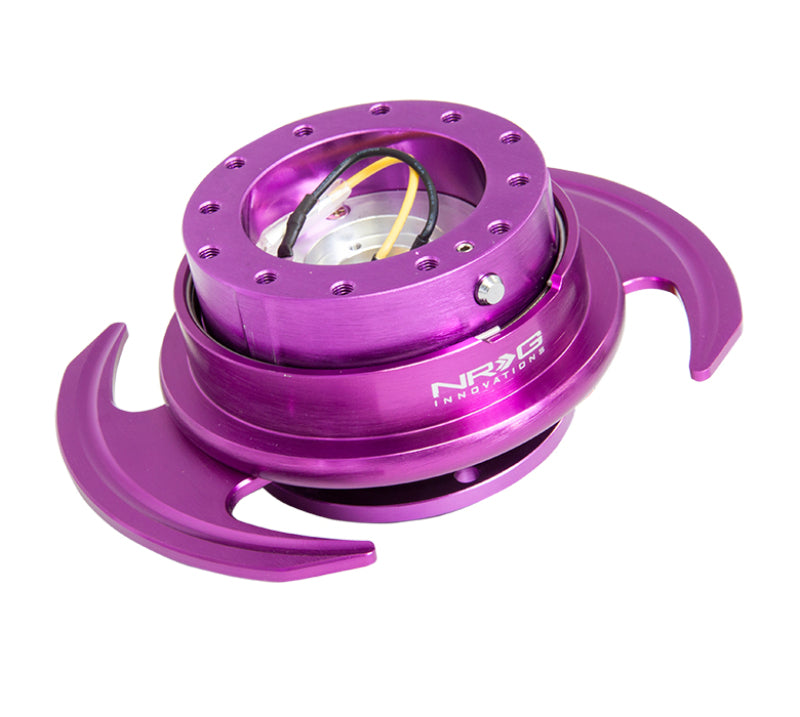 NRG Quick Release Kit Gen 3.0 - Purple Body / Purple Ring w/ Handles (SRK-650PP)
