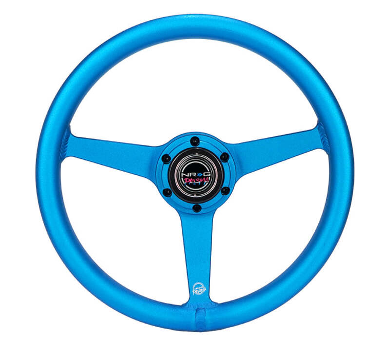 NRG Aluminum Steering Wheel 330mm - Heritage Solid Spoke - Ergonomic Grip - Anadized Blue (RST-071-BL)