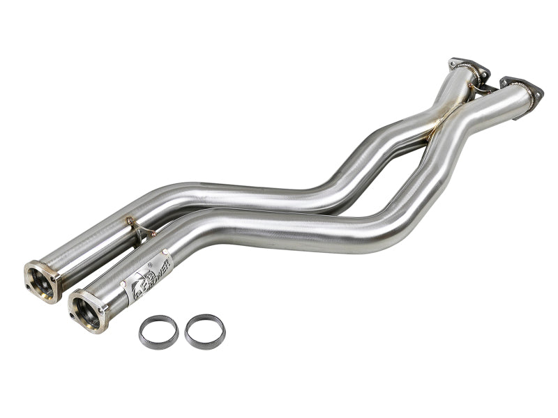 aFe Twisted Steel HDR X-Pipe 304 Stainless Steel 2001-2006 BMW M3 3.2L S54