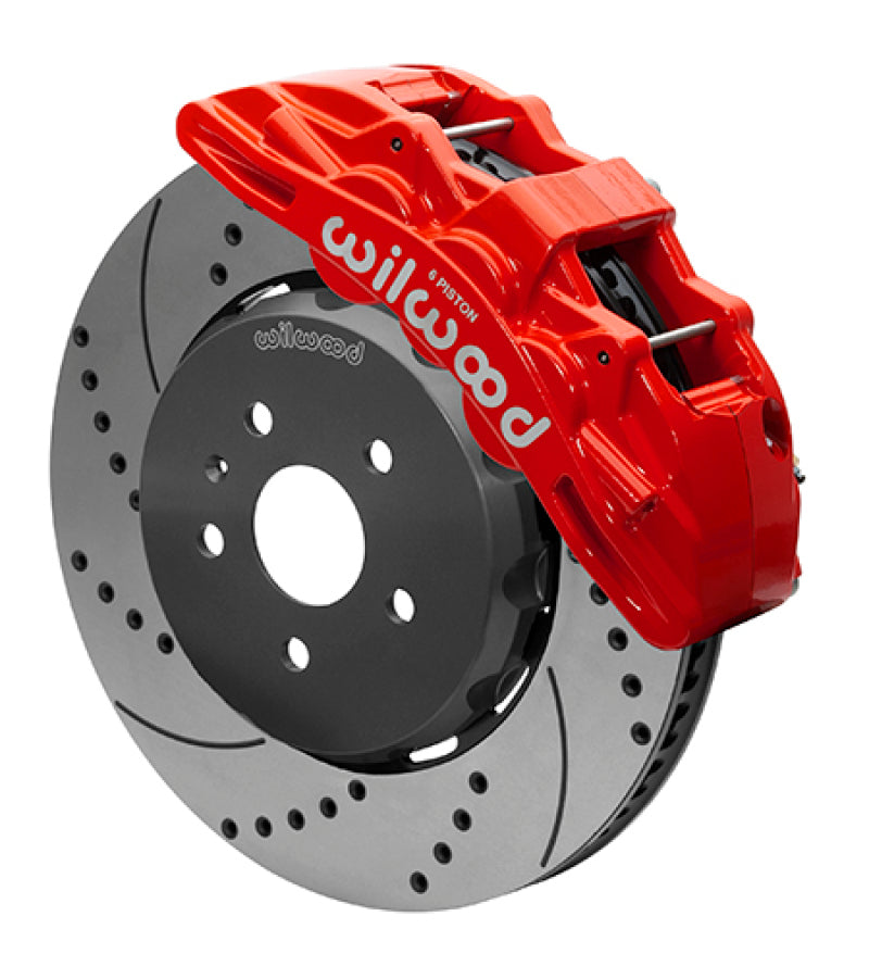 Wilwood 2010-2014 Chevrolet Camaro SS SX6R Front Big Brake Kit (15in) - Red / Slotted