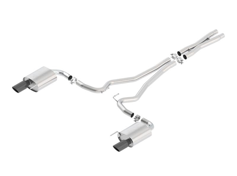 Borla Atak S Cat-Back 2015-2017 Ford Mustang GT 5.0L V8 MT/AT 2.5in pipe 4in tip (Black Chrome) - photo 4