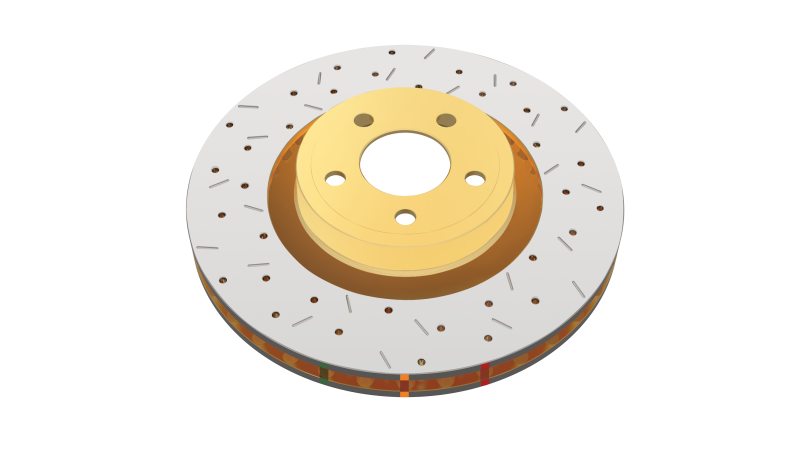 DBA Chevrolet Corvette (C5/C6) / Corvette (C7) 4000 Series XS Drilled & Slotted Rear Brake Rotor, Black Hat (DBA42761BLKXS)