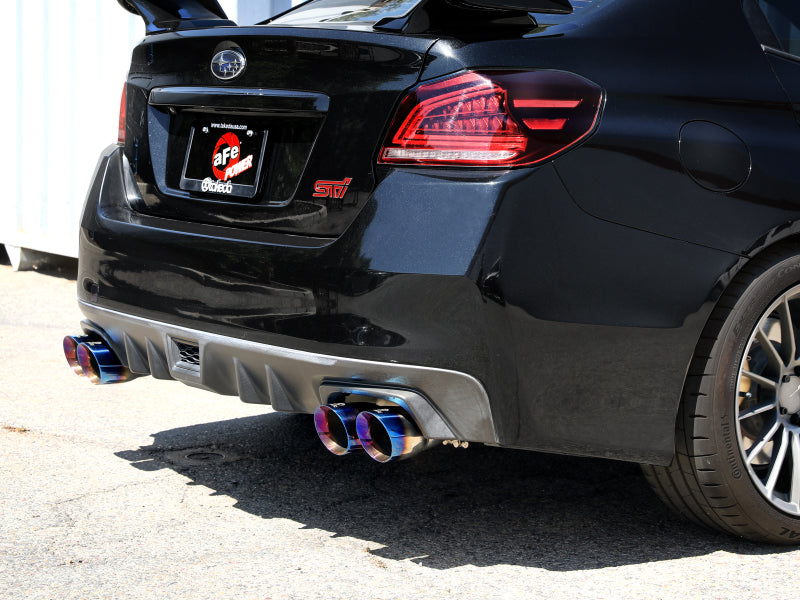 aFe Subaru WRX/STi 2015-2021 H4-2.0/2.5L Takeda 3in to 2-1/2in Stainless Steel Cat-Back Exhaust with Blue Flame Tip - photo 5