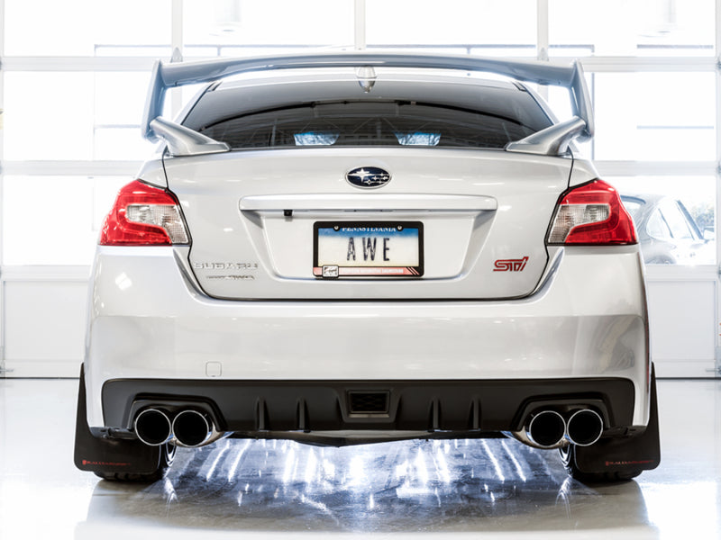 AWE Tuning Subaru STI VA / WRX GV / STI GV Sedan Touring Edition Exhaust - Chrome Silver Tip (102mm) - photo 3