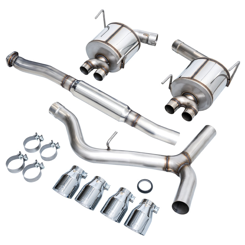 AWE Tuning Subaru STI VA / WRX GV / STI GV Sedan Touring Edition Exhaust - Chrome Silver Tip (102mm) - photo 5