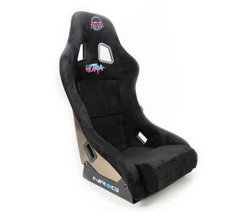 NRG FRP Bucket Seat ULTRA Edition (Black Alcantara/Gold Glitter Back)