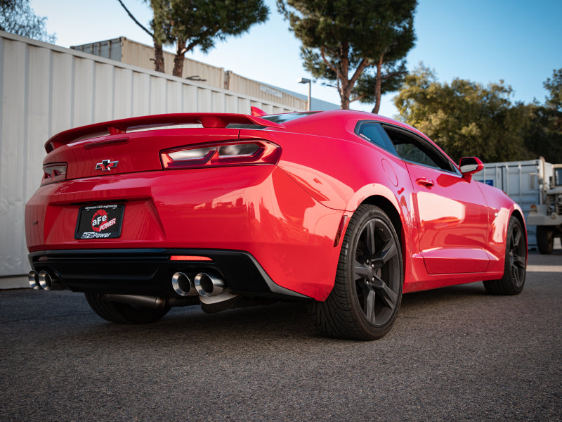 aFe POWER MACH Force-Xp 3in Axle-Back 2016-2021 Chevrolet Camaro SS V8 6.2L with Mufflers - Polished - photo 3