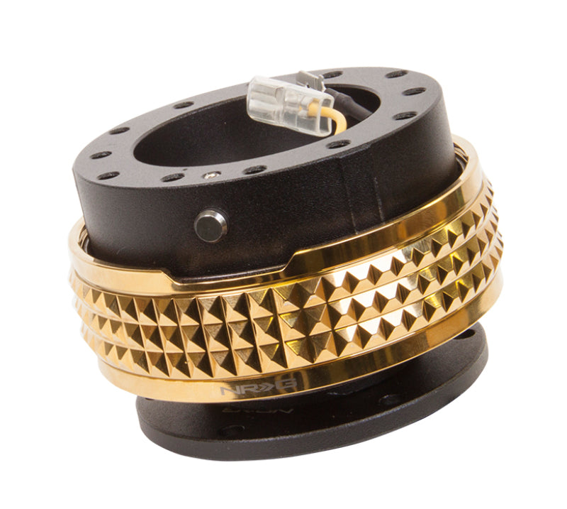 NRG Quick Release Kit - Pyramid Edition - Black Body / Chrome Gold Pyramid Ring (SRK-210BK/CG)