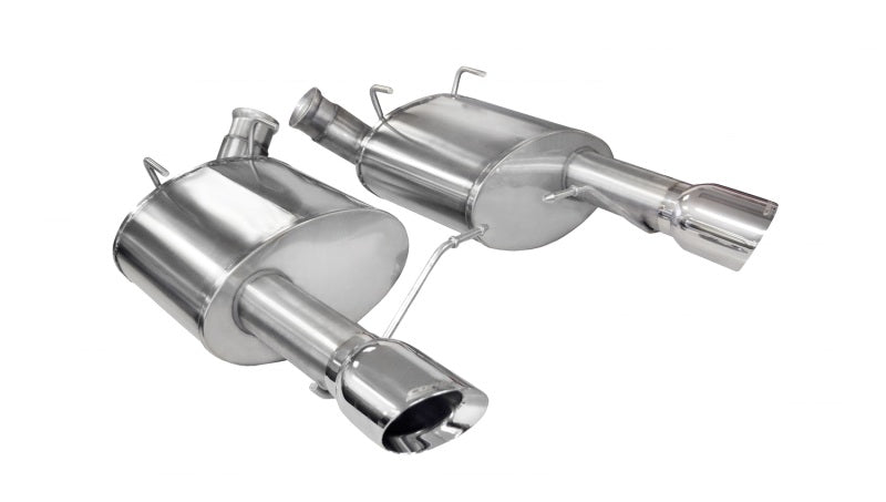 CORSA Performance 2011-2014 Ford Mustang GT/Boss 302 5.0L V8 Polished Sport Axle-Back Exhaust - photo 2