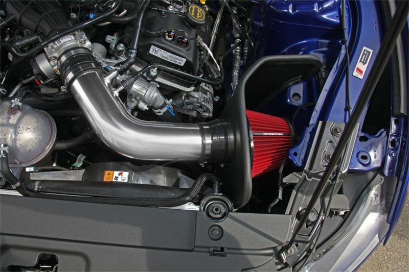 Spectre 2015-2016 Ford Mustang V6-3.7L F/I Air Intake Kit - Polished w/Red Filter (spe9041) - photo 5