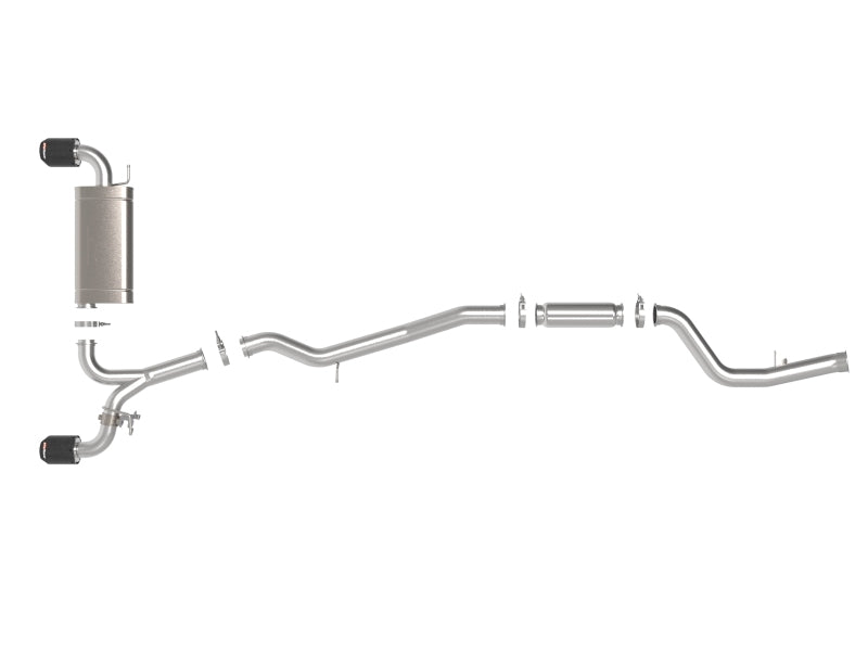 aFe POWER Takeda 2021 Toyota Supra 2.0L 2.5in-3in 304 Stainless Steel Cat-Back Exhaust with Carbon Tips - photo 4