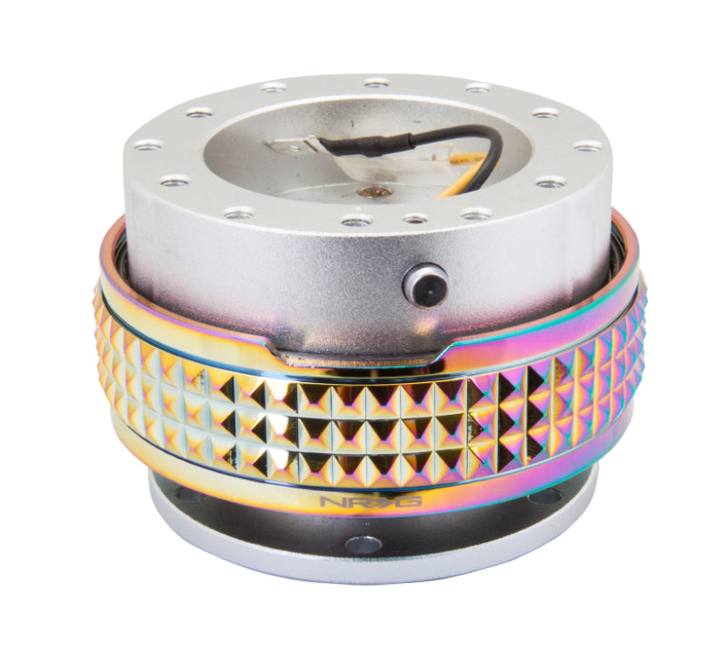 NRG Quick Release Kit - Pyramid Edition - Silver Body / Neochrome Pyramid Ring (SRK-210SL/MC) - photo 2