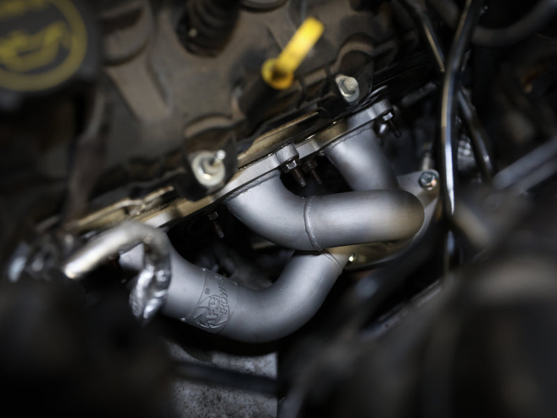 aFe Twisted Steel Shorty Header 2011-2017 Ford Mustang V6-3.7L - Titanium Coat Finish - photo 5