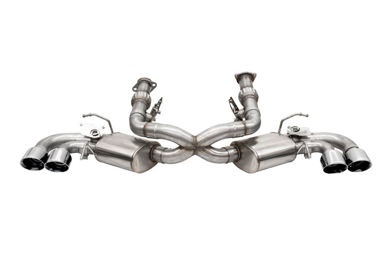 CORSA Performance 2020-2025 Corvette C8 3in Valved Cat-Back 4.5in Polished Quad Tips Fits Factory Perf Exhaust DeletesAFM - photo 3