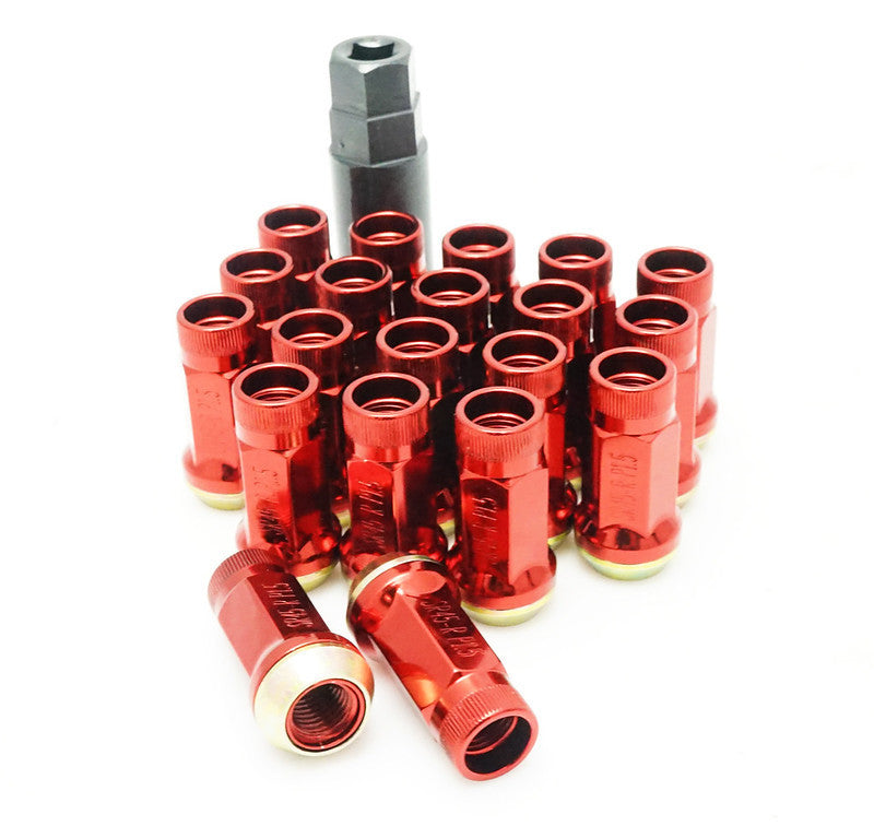Muteki SR45R Lug Nut Kit Lock Set 12x1.50 45mm - Red 4pcs (34938R)