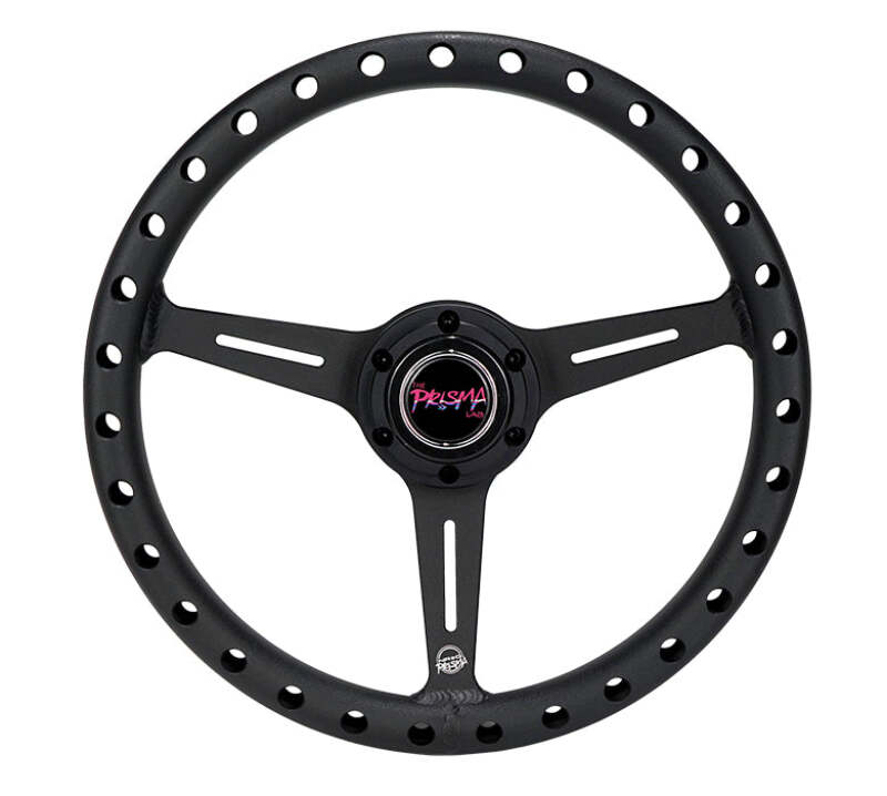 NRG Aluminum Steering Wheel 330mm - Extra Light - Ergonomic Grip - Anadized Black (RST-072-BK)