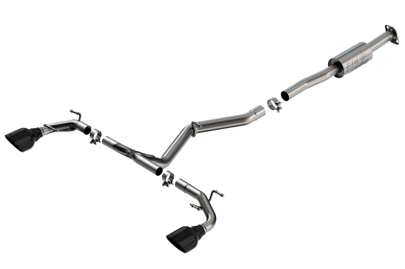 Borla 2022-2023 Subaru BRZ/Toyota GR86 2.4L RWD AT/MT ATAK Cat-Back Exhaust - Black Chrome Tips