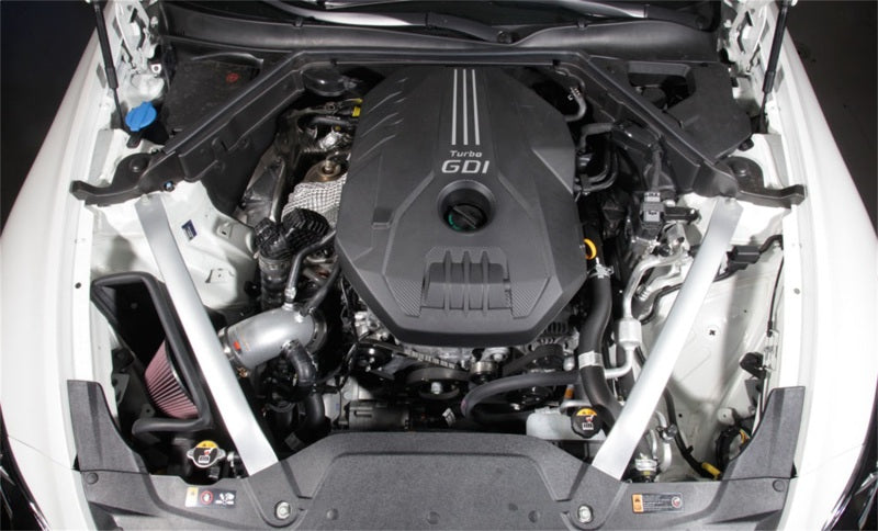 K&N 2018 Kia Stinger L4-2.0L F/I Silver Typhoon Short Ram Intake (knn69-5320TS) - photo 2