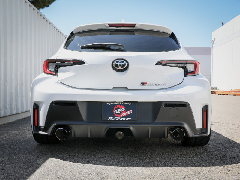 aFe 2023-2024 Toyota GR Corolla L3 1.6L Gemini XV 3in to 2-1/2in Cat-Back Exhaust with Blue Flame Tips - photo 5
