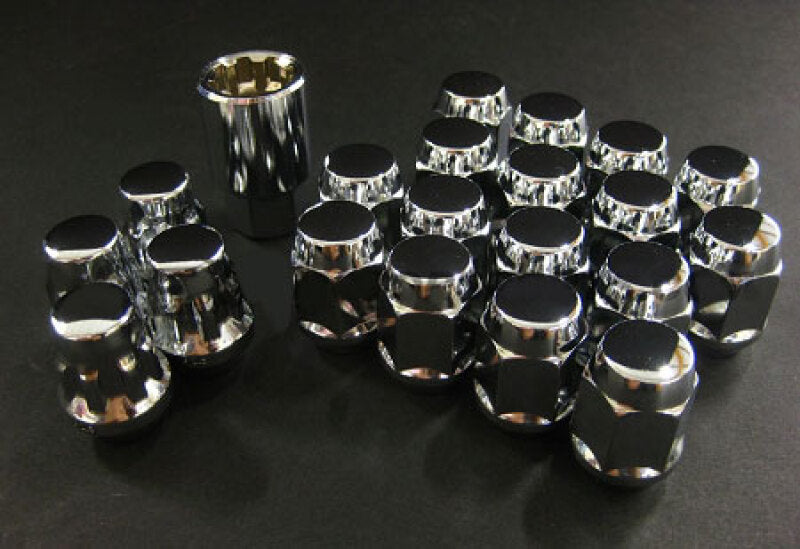 Project Kics Chrome Bullock and Nut Set - 12x1.50 (16 Lugs + 4 Locks) (W65119)