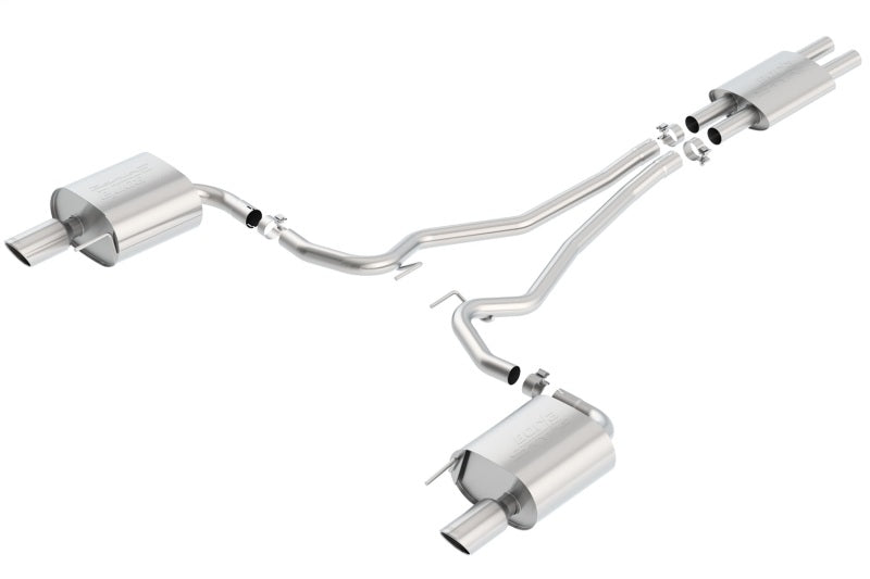 Borla Cat-Back 2015-2017 Ford Mustang 3.7L V6 MT/AT 2.25in Pipe 4in Single Round Rolled Tips - photo 2