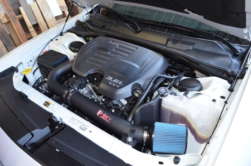 Injen 2011-2014 Chrysler 300/Dodge Charger/Challenger V6 3.6L Pentastar w/MR Tech&Heat Shield Wrinkle Black Short Ram Intake (injPF5072WB) - photo 8