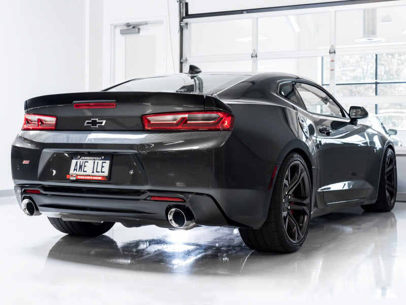 AWE Tuning 2016-2019 Chevrolet Camaro SS Axle-Back Exhaust - Track Edition (Chrome Silver Tips) - photo 3