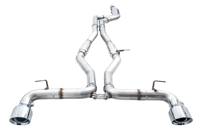 AWE Tuning 2020 Toyota Supra A90 Track Edition Exhaust - 5in Chrome Silver Tips - photo 2