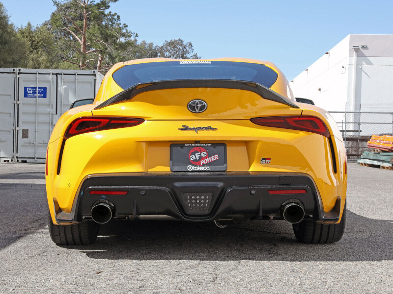 aFe POWER Takeda 2021 Toyota Supra 2.0L 2.5in-3in 304 Stainless Steel Cat-Back Exhaust with Polished Tips - photo 6