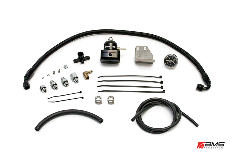 AMS Performance 2008-2015 Mitsubishi EVO X Fuel Pressure Regulator Kit - Black (amsAMS.04.07.0001-1)