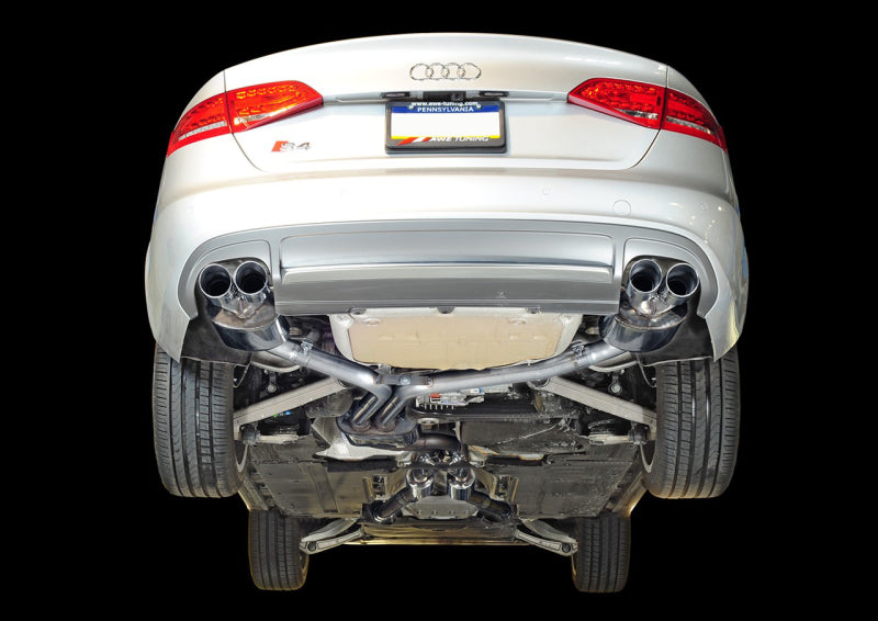 AWE Tuning Audi B8.5 S4 3.0T Touring Edition Exhaust System - Chrome Silver Tips (102mm) - photo 2