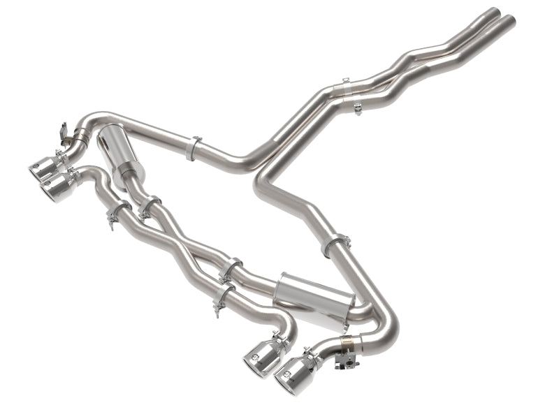 aFe 2020-2022 Audi RS6 Avant V8 4L MACH Force-Xp 3in to 2.5in 304 Stainless Steel Cat-Back Exhaust with Polished Tip
