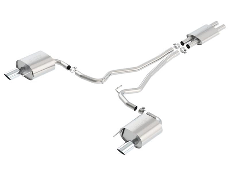 Borla Cat-Back 2015-2017 Ford Mustang 3.7L V6 MT/AT 2.25in Pipe 4in Single Round Rolled Tips - photo 4