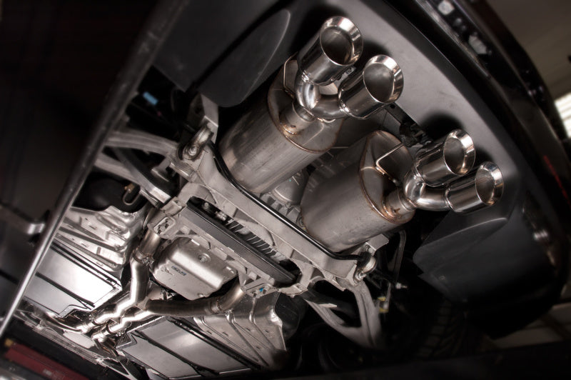 Stainless Works 2009-2013 C6 Corvette Axle-Back 2-1/2in Dual Chambered Turbo Mufflers Quad 4in Tips - photo 4