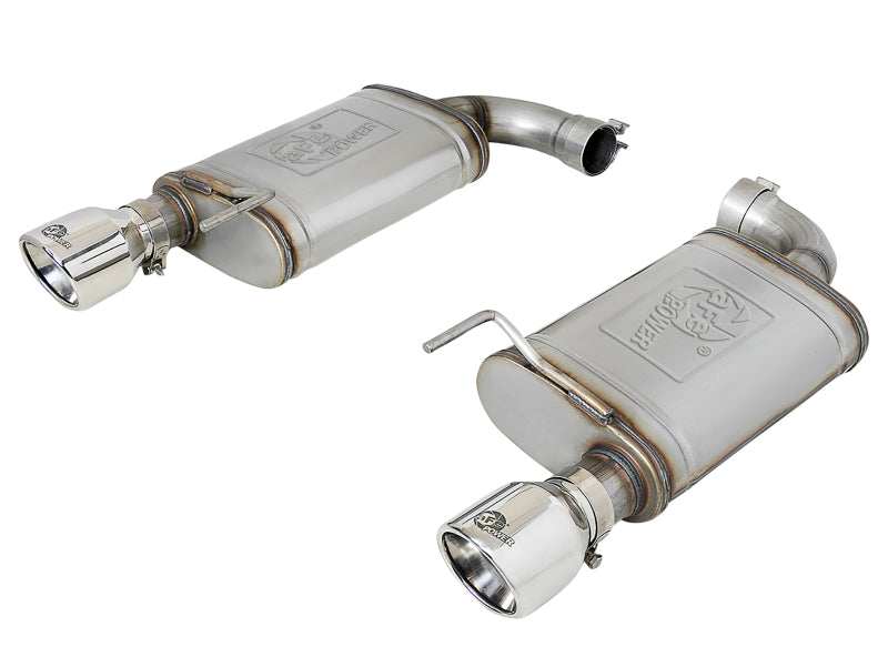 aFe MACH Force-Xp SS Axle-Back Exhaust with Polished Tips 2015-2017 Ford Mustang GT V8-5.0L